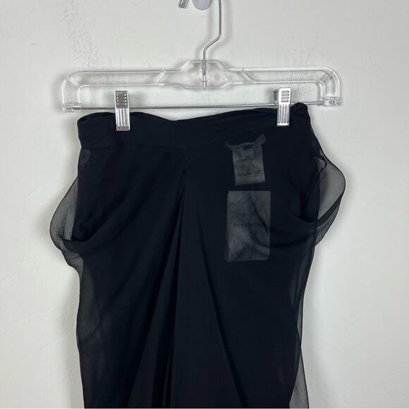 Givenchy Semi Sheer Silk Black Mini Skirt - Picture 8 of 13